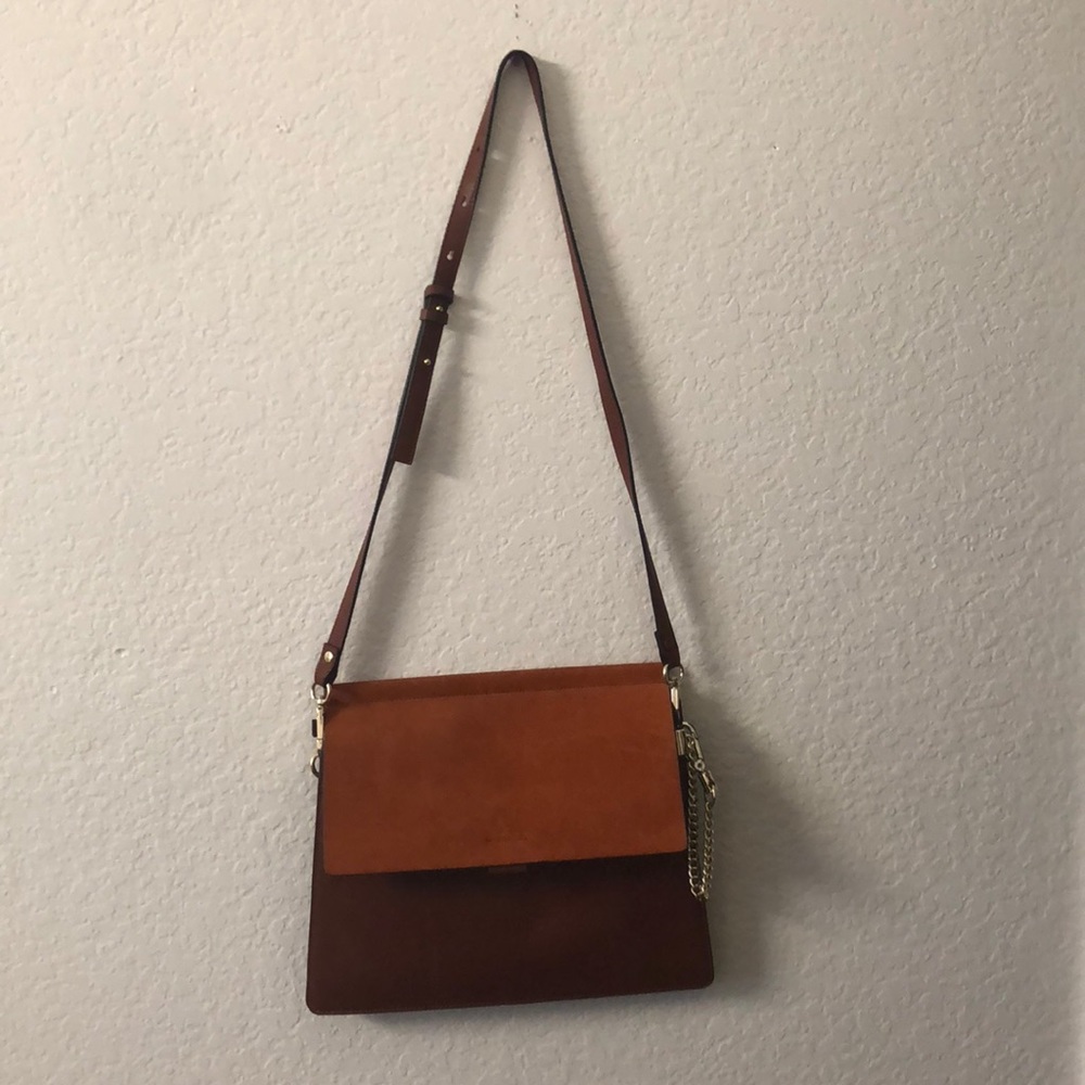 Leather & Suede Tan Bag